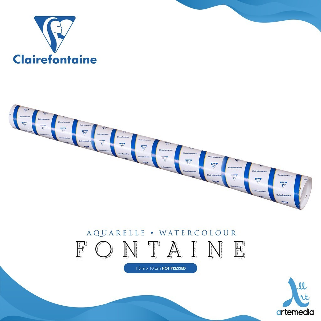 

Clairefontaine Fontaine 1,5x10m Watercolor Paper Roll Kertas Cat Air