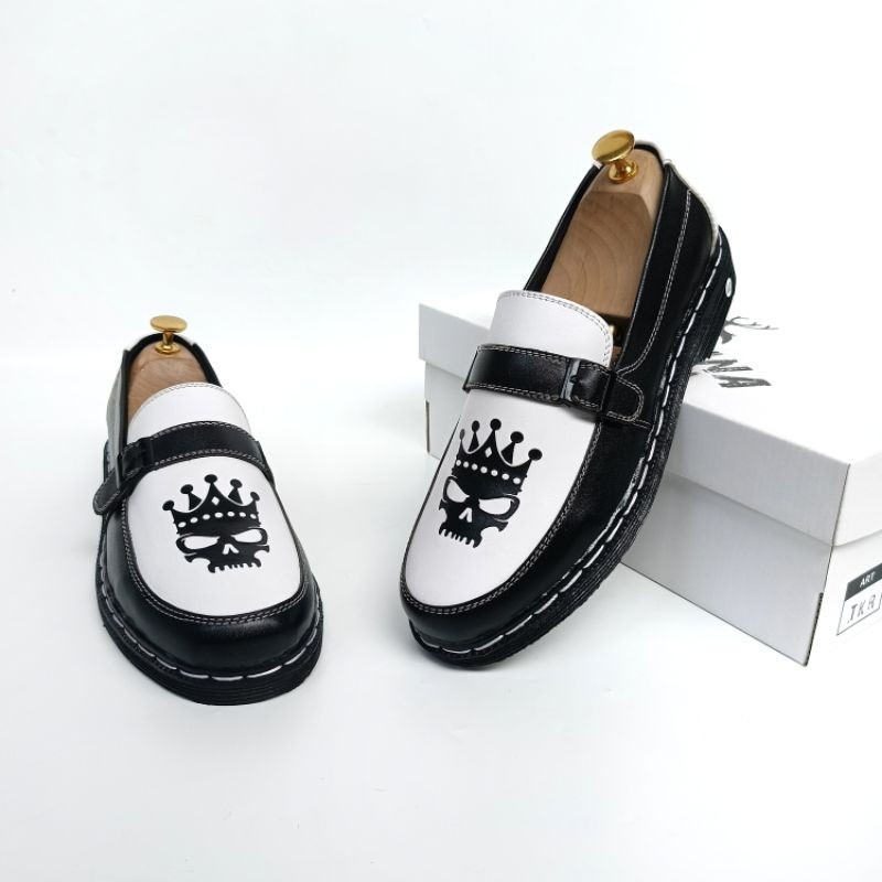 UKURAN SIZE 37 38 39 40 41 42 43 44 45 / Sepatu Loafer Pria Wanita Loafers docmart Pormal Slip on