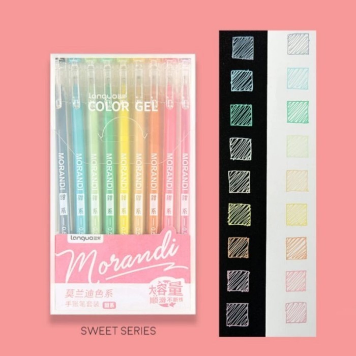 

LANGUO MORANDI REAL COLORS GEL PEN SET 9 COLORS - SWEET SERIES