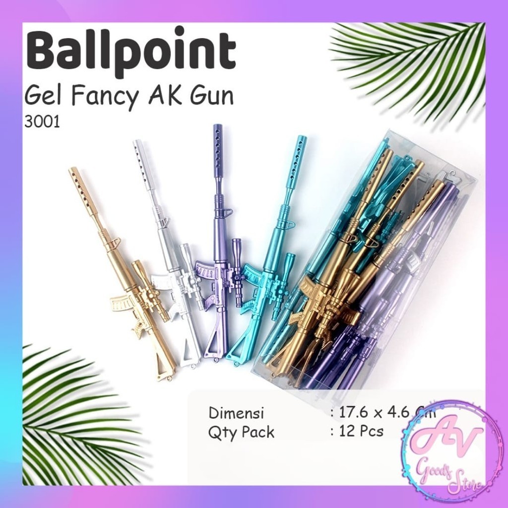 

Ballpoint Bentuk Fancy (12pcs) / 1Lusin Pulpen Gel Import / Bolpen Pena Lucu