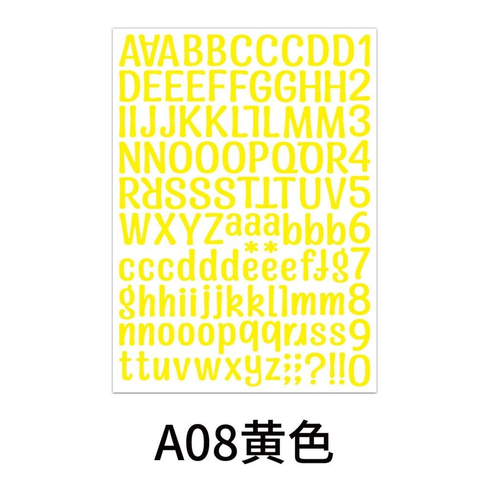 

2Pcs 26 Alphabet A-Z Planner Stickers Waterproof Colorful Creative DIY PVC Letter Number Sticker For Kids Cup Laptop