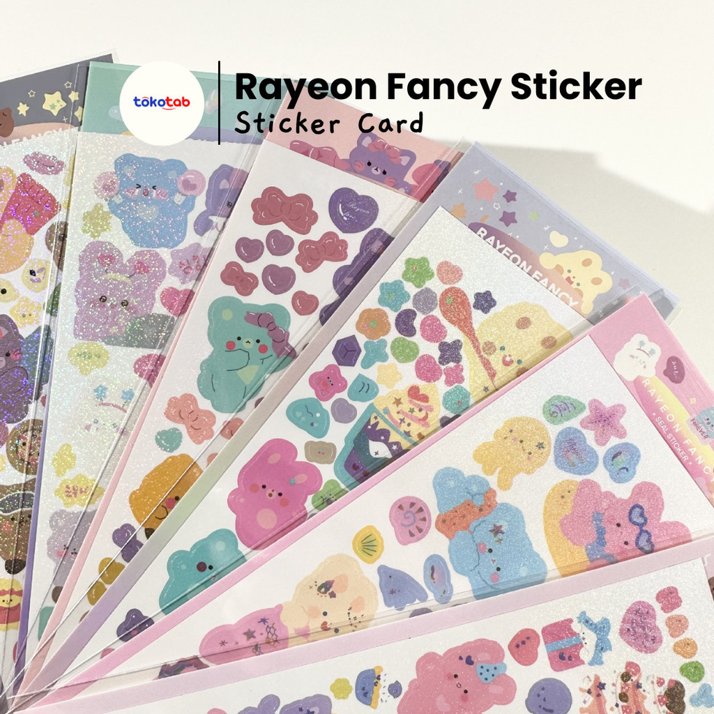 

Tokotab - Stiker Kartu RAYEON FANCY Cute Korea Jurnal Laser Cutting Sticker Kecil DIY Stiker Dekoratif