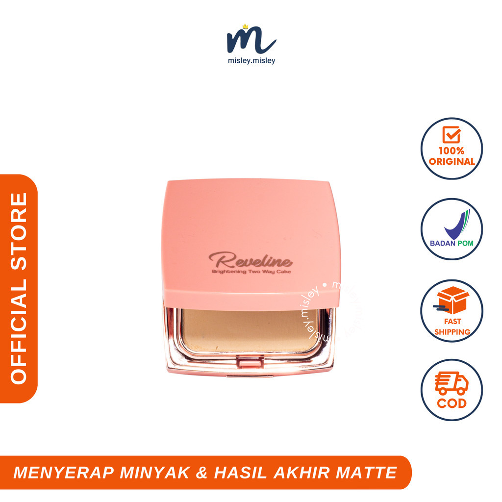 MISLEY - REVELINE Brightening Two Way Cake | Reveline Bedak Padat TWC Original