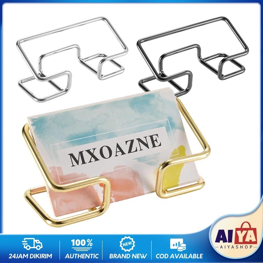 

Stand Kartu Nama Meja Logam - Tempat Name Card Holder Kotak - Namecard Holder Kartu Nama