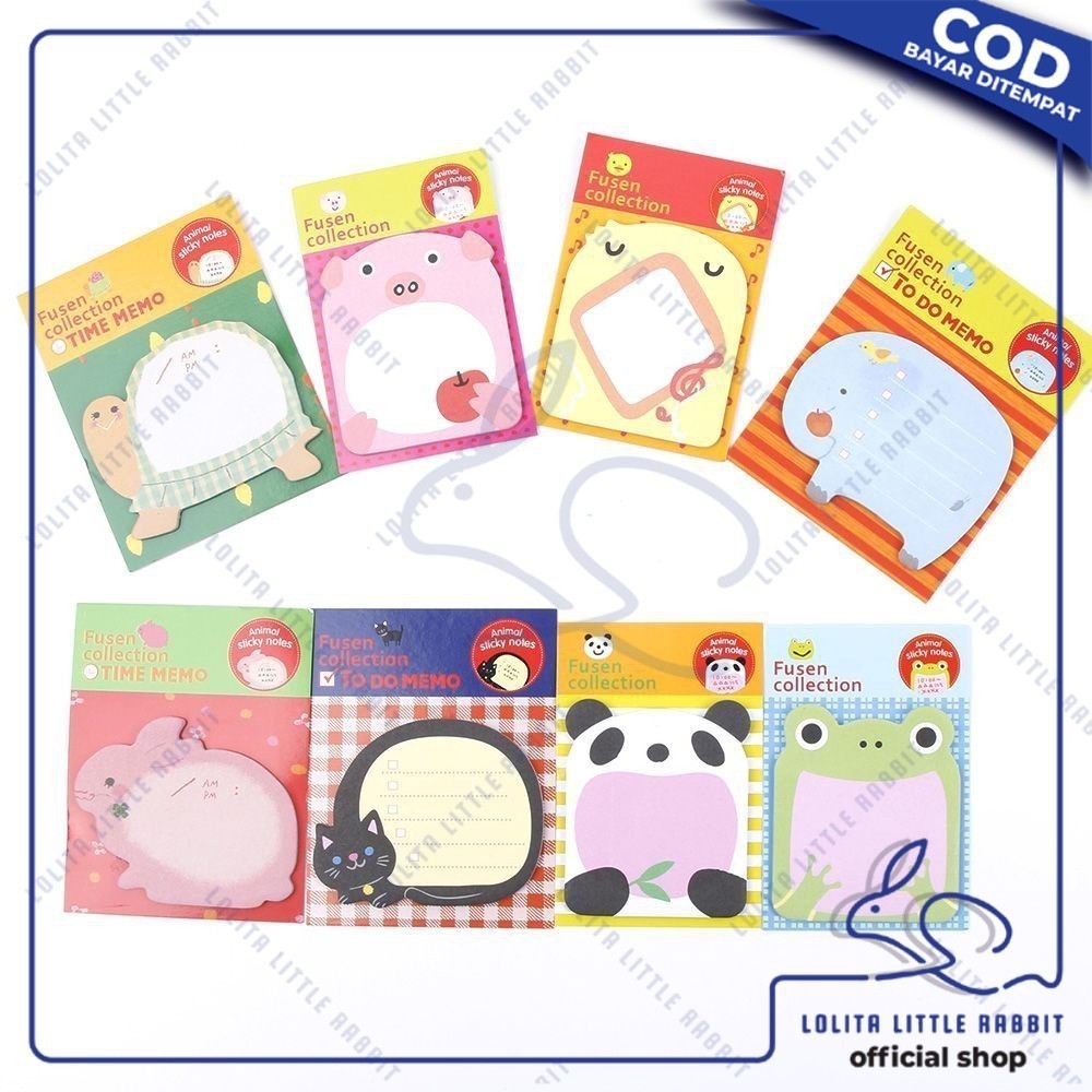 

Sticky Notes Motif Binatang Tempelan Kertas Catatan Memo Note Karakter Animal Lucu Unik