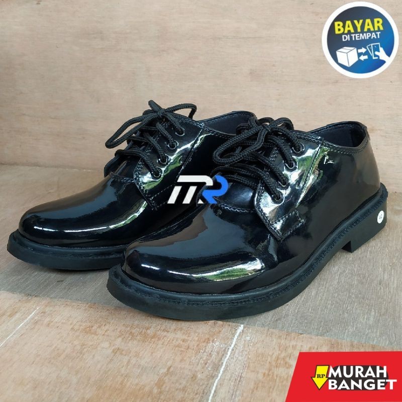 Sepatu pdh- Sepatu PDH PENDEK 01- Sepatu PDH KILAP tali Sol TNI AD(BEST QUALITY)