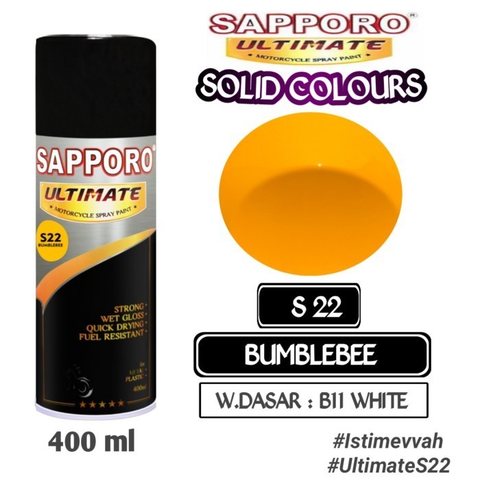 

SAPPORO ULTIMATE S22 BUMBLEBEE 400ml Cat Semprot Pylok Pilok Pylox