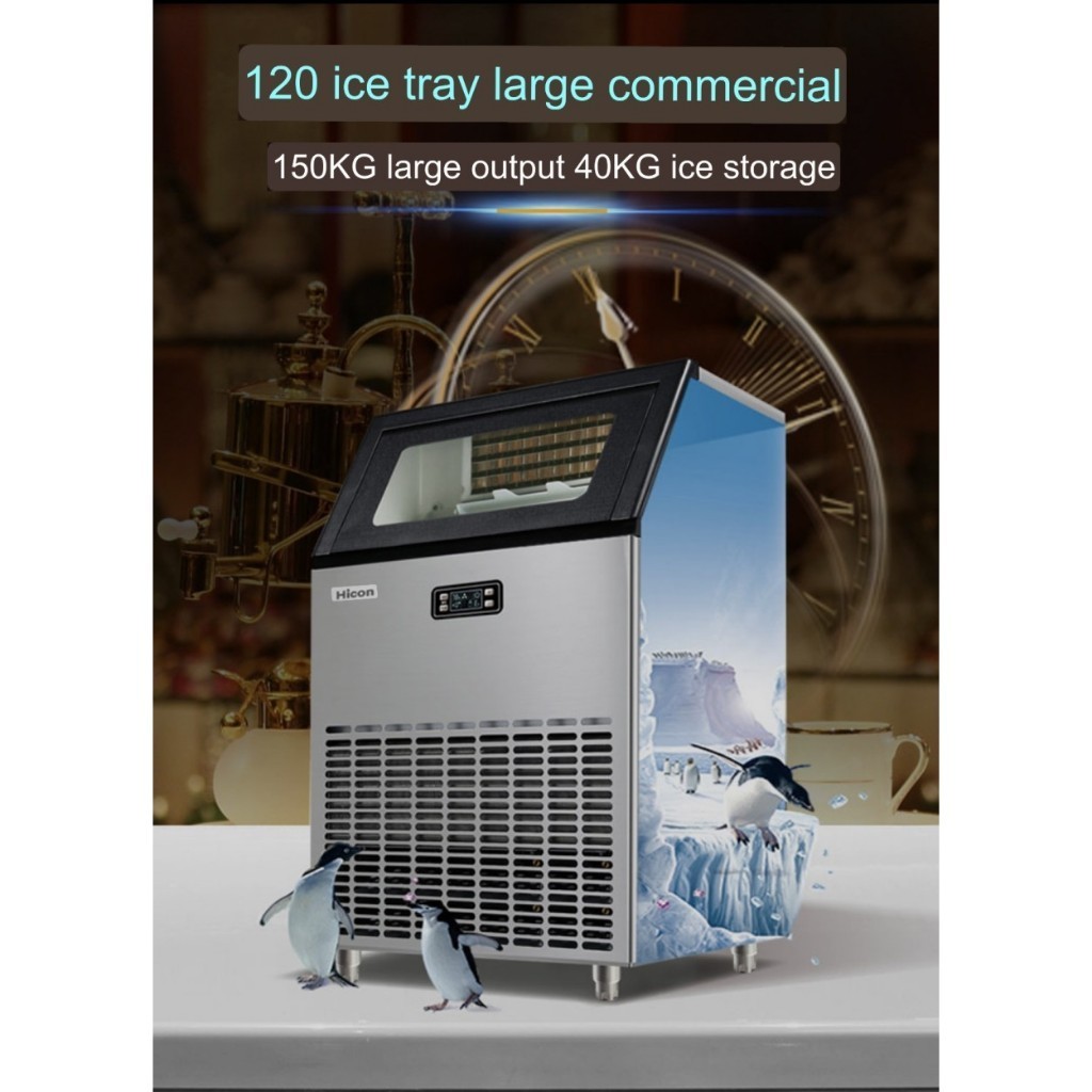 HICON ICE CUBE MACHINE MAKER 150KG Hicon HZB 150F Mesin Pembuat Es Batu Ice Cream Machine 150kg 150 