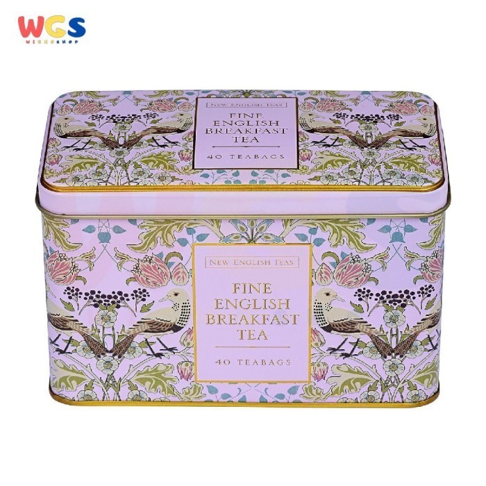 

New English Teas The Song Thrush Tea Tin in Pale Pink 40 Tea Bags x 2g