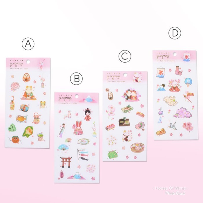 

BLOOMING DAY DIARY DECO STICKER - STICKER LUCU