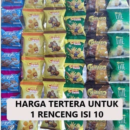 

SNACK CHITATO / CHIKI BALLS / POTABEE / TARO / JETZ / SMAX / MISTER RENCENG ISI 10 By Toko DUNIA VARIASI SURABAYA