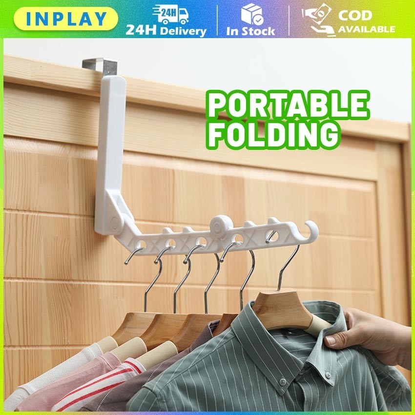 Rak Pengering Pakaian Lipat / Gantungan Baju Plastik Multifungsi / Rak Baju Gantung