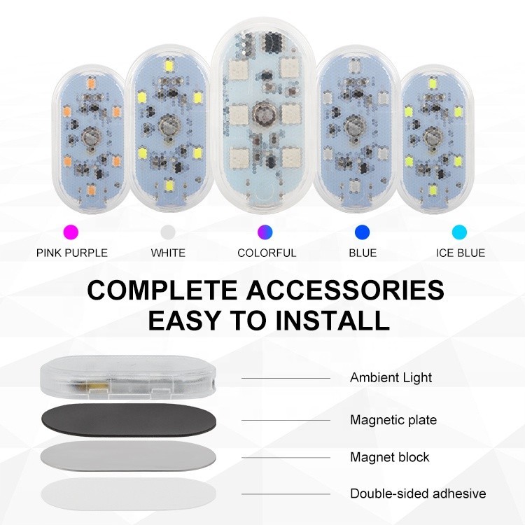 NEW DEALS Lampu LED Sentuh Interior Dashboard Mobil Styling Sentuh 6 Warna HM072
