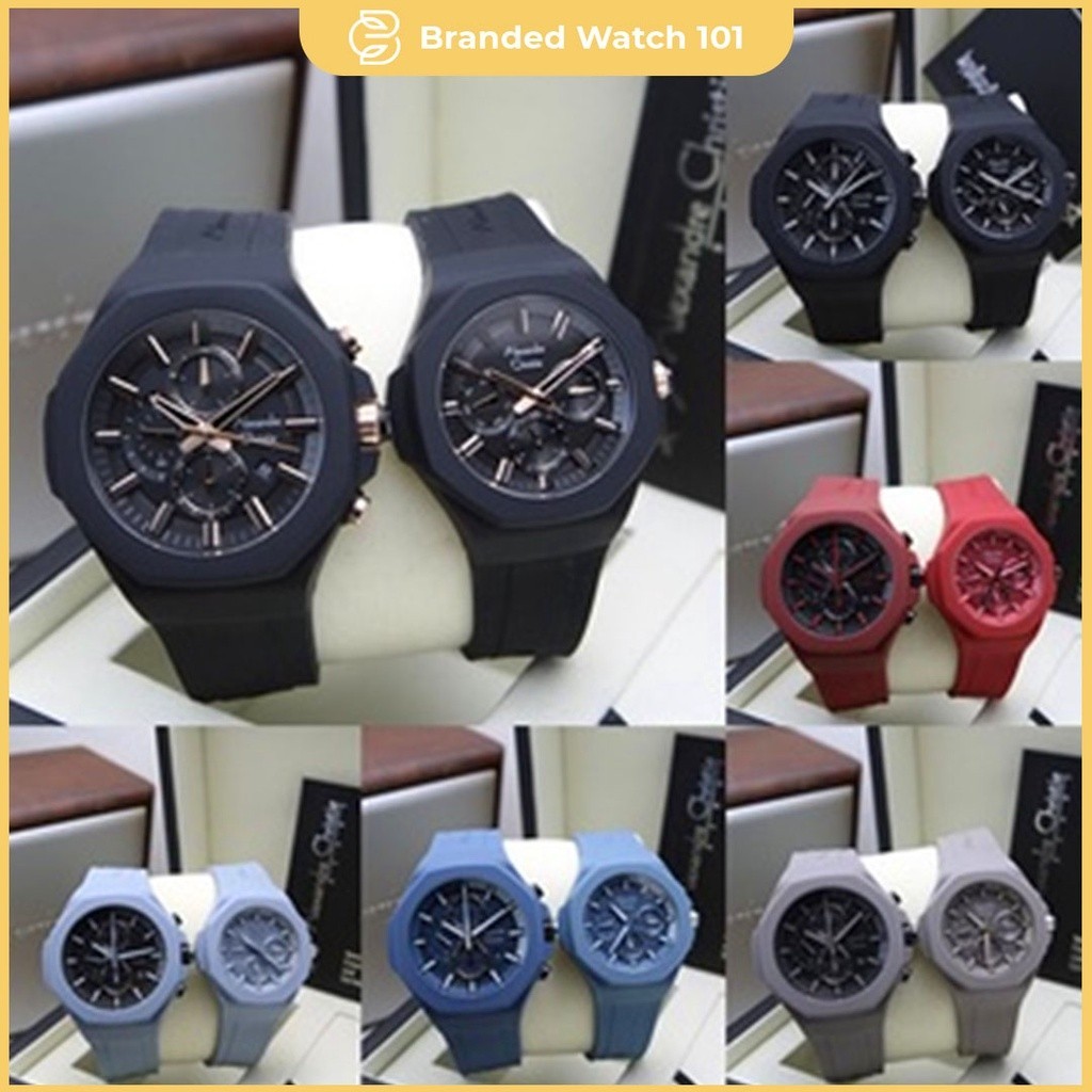 Promo ORIGINAL Jam Tangan Pria & Jam Tangan Wanita Alexandre Christie AC 6590 / AC6590 / 6590 Garans