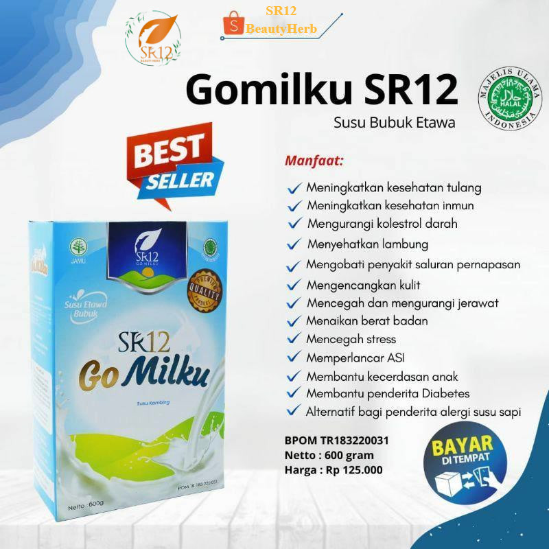 

Gomilku SR12 Kemasan Hemat 600 gram Susu Bubuk Etawa Kualitas Premium BPOM HALAL