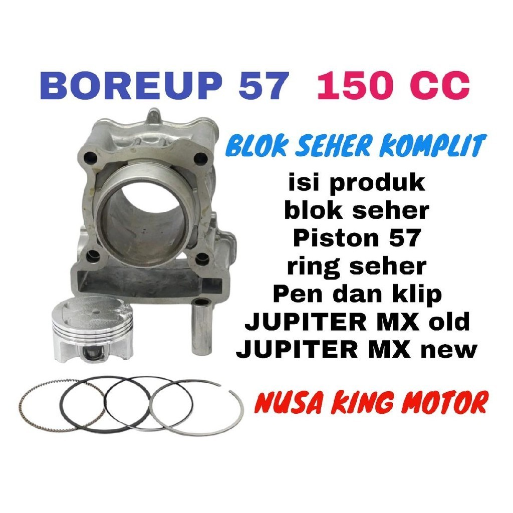 BLOK SEHER BORE UP JUPITER MX UPGRADE 150 CC