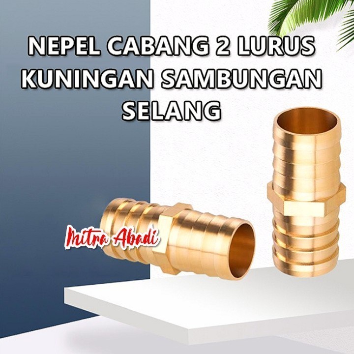 Nepel Cabang 2 Lurus Kuningan SAMBUNGAN SELANG AIR GAS KOMPRESOR