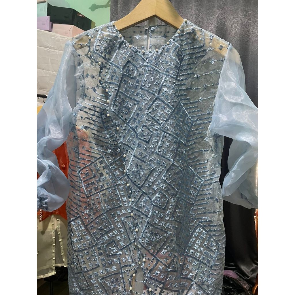 Fiona Tunik Outer Silang Brukat Etnik Outer Brukat Kondangan / Tunik Lebaran Baju Hari Raya / Outer 