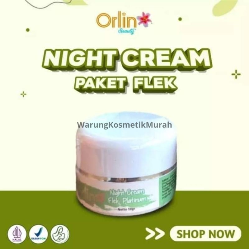 Night cream Flek Night Cream Ultimate Platinum Orlinbeauty skincare Mencerahkan wajah Memudarkan Fle