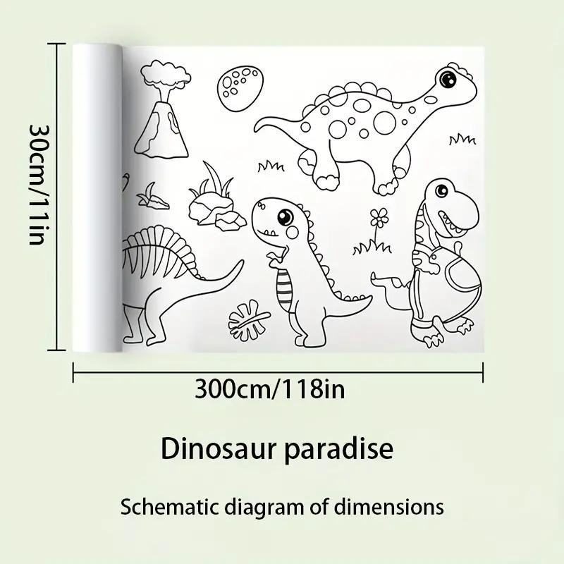 

AK Kertas Mewarnai Tempel Dinding Drawing Paper Roll 300cm Dinosaur/Vehicles/Animal/Princess - HB30
