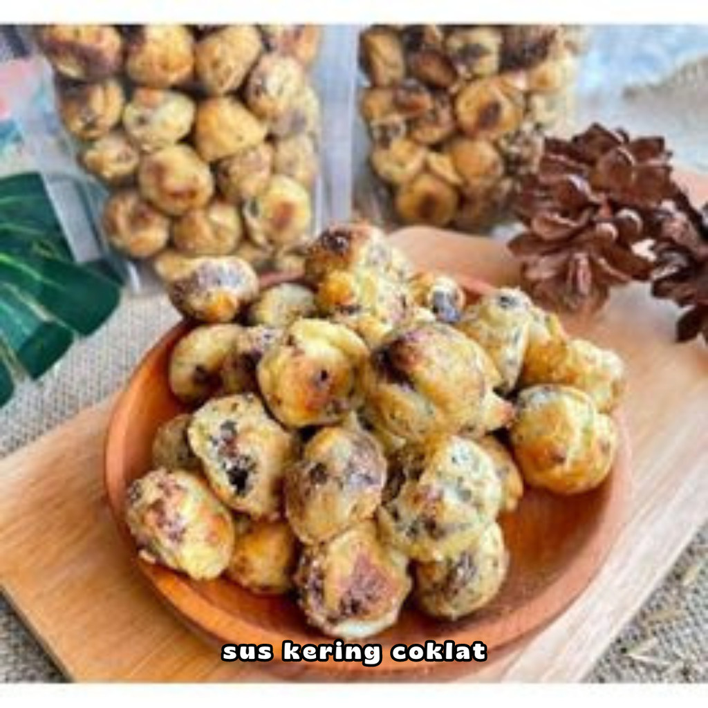 

sus kering kue sus kering isi coklat 1 kg soes kering coklat soes kering