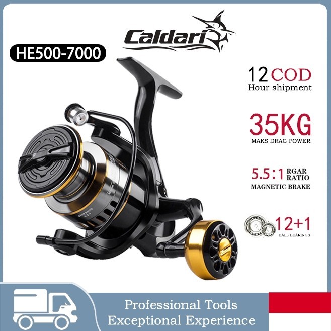 【Indonesia Spot】Reel Pancing Power Handle Reel 500-7000 Pancing Resmi 1 Set Alat Pancing Pancing Ree