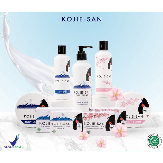 - KOJIE-SAN Skin Brightening Series | Soap Body Scrub Lotion Sabun Goats Milk Kojic Acid