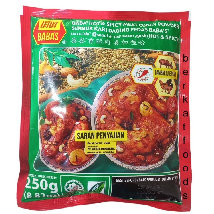 

Promo Terbatas - sukron_86 Bumbu Kari Daging Pedas Babas / Hot & Spicy Meat Curry Powder Serbuk