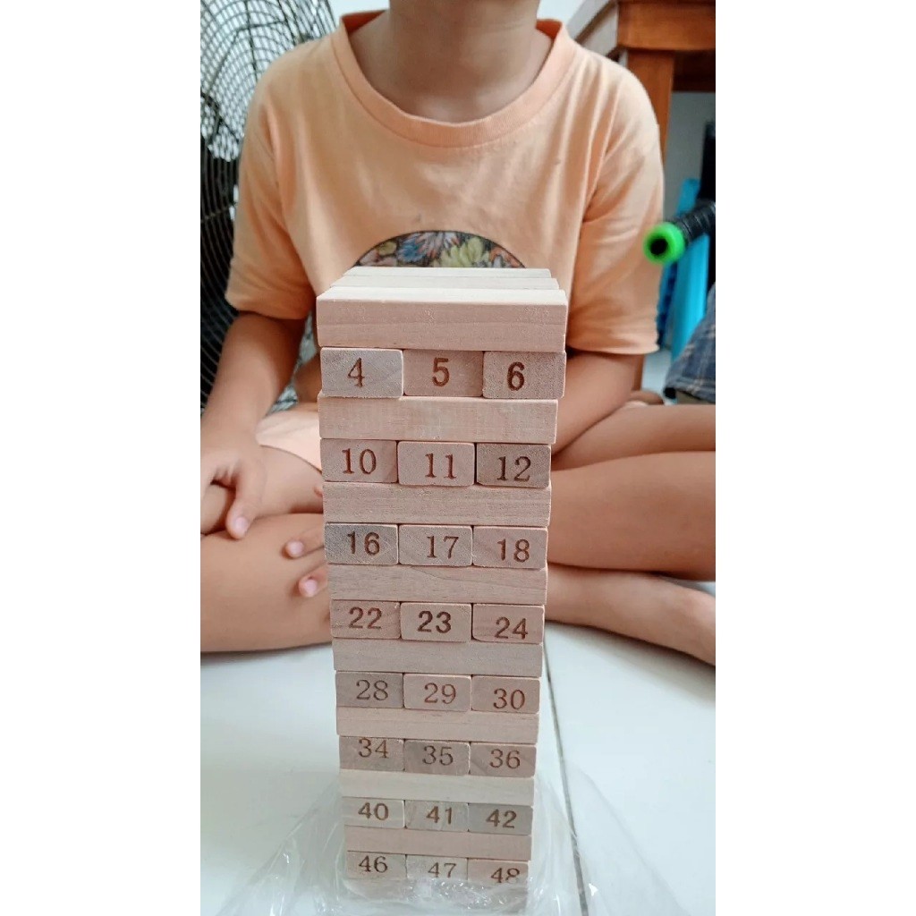 Permainan Dadu Balok Susun Kayu Balok Susun Latihan Ketangkasan Kesabaran Hadiah Anak Mainan Ketangk