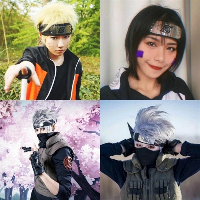 Ikat Kepala Naruto Acc Headband Premium Import Konoha Akatsuki Packing - KONOHA