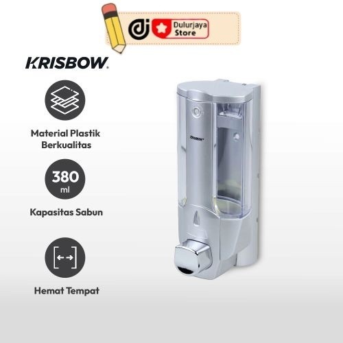 Ace Krisbow Dispenser Sabun Cair - Silver Liquid Soap Container Tabung Tempat Sabun Serbaguna Akseso