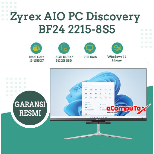 ZYREX AIO PC DISCOVERY BF24 2215-8S5 - i5-1155G7 8GB 512GB - TKDN