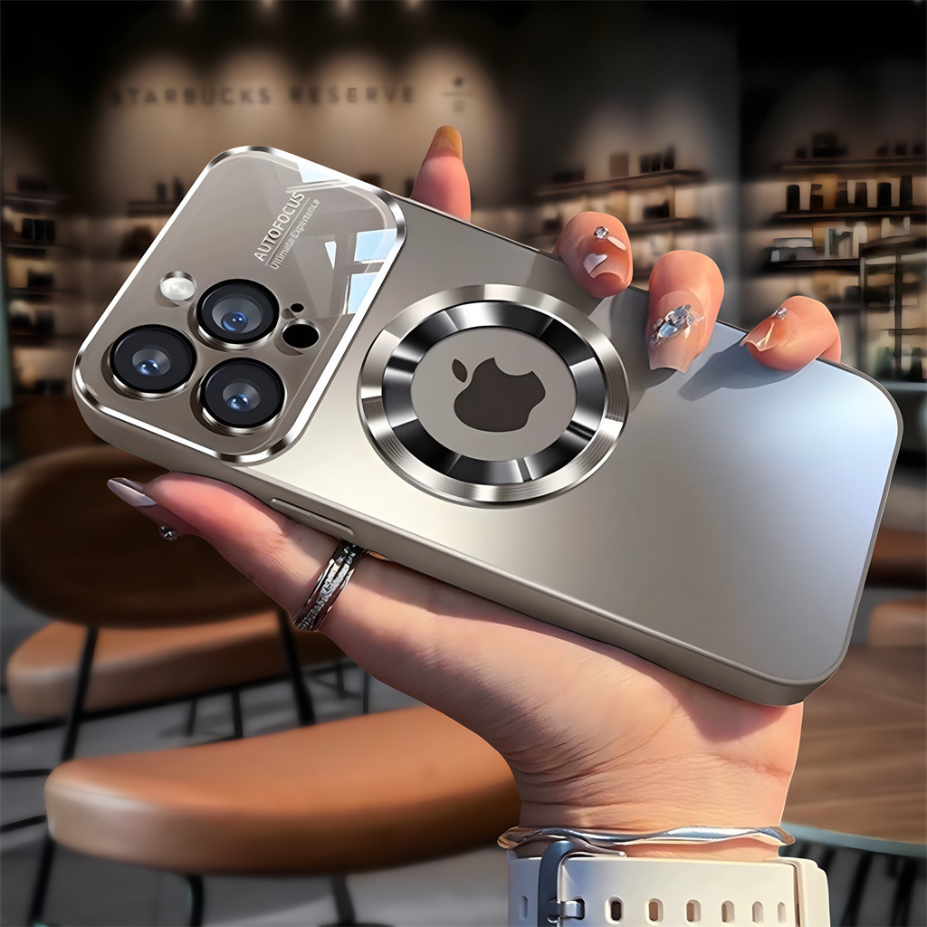 RJ1 NEW IPHONE Casing Ponsel Kaca Matte AG Baru Untuk Iphone 16 15 12 13 14 Pro Max 16 ProMax Lensa