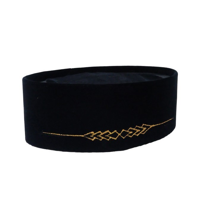 PROMO-Peci Kopiah Lukis Songkok Hitam Motif Lukis Excelent Ghufa Emas - 1 / Peci Terlaris / Peci Pre