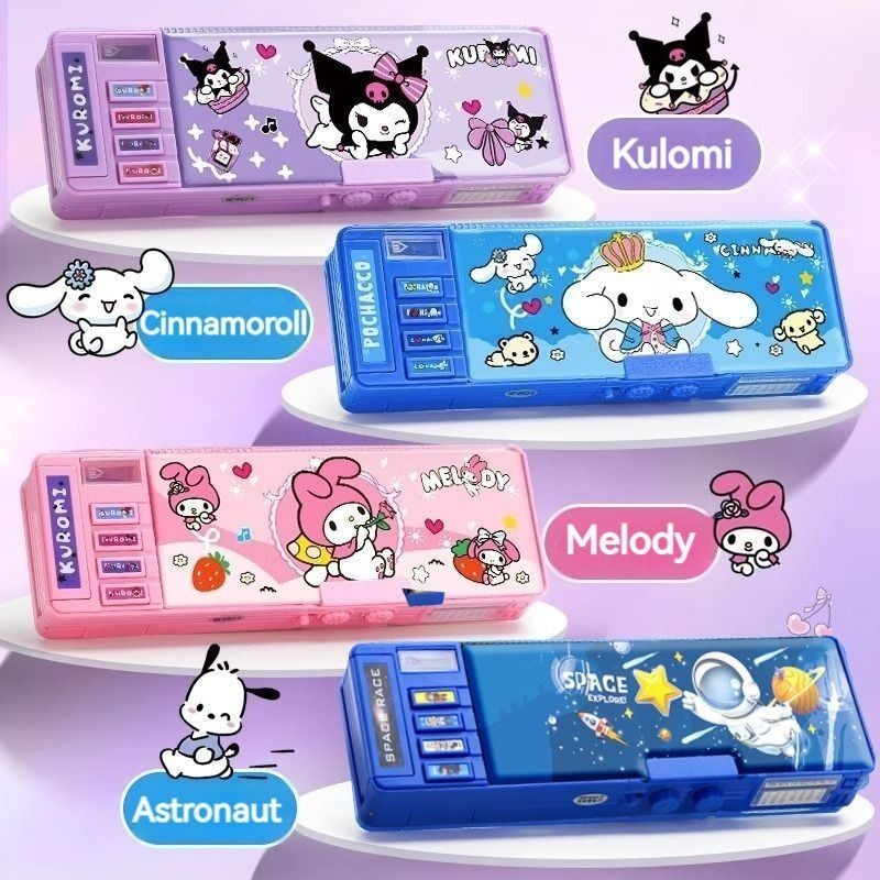 

Kotak Pensil Bahan tahan air kuromi Tempat Pensil Password Multifungsi Lapis Ganda Berkapasitas Besar Lucu Termasuk Rautan Pensil kotak alat tulis