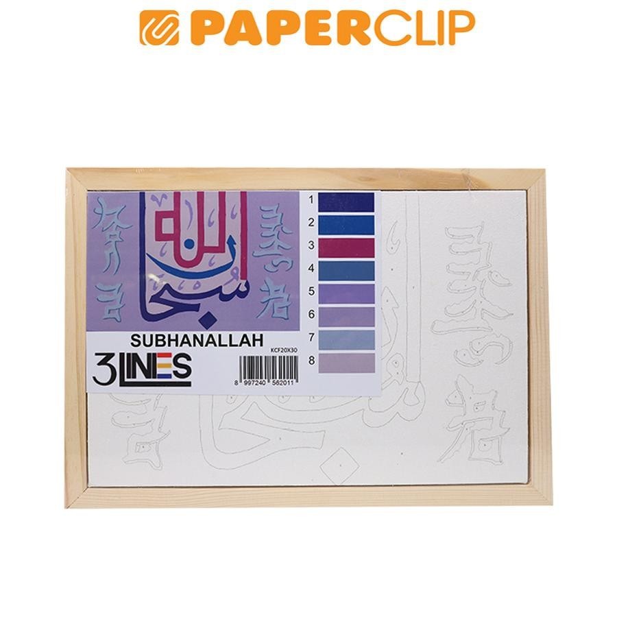 

CANVAS 3LINES CETAK / PAINT BY NUMBER SET 20X30
