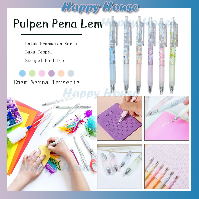 

Glue Pen / Lem Kertas Bentuk Bulpen / Cair Dot Kecil Diy