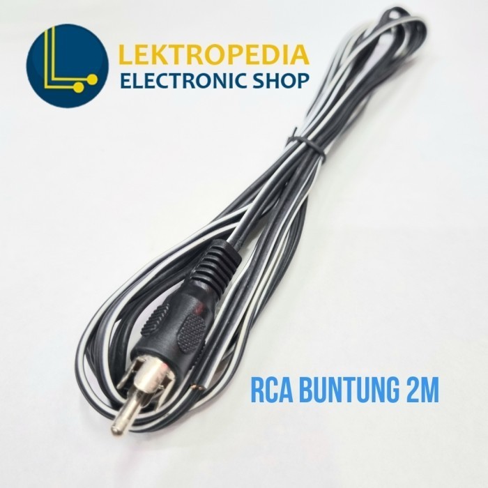 Kabel RCA Buntung 2Meter 1pin Pasif Male Speaker 2 meter