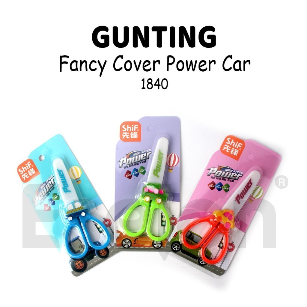 

1pcs Gunting Fancy Karakter / Gunting Anak+Tutup 1840 Power Car