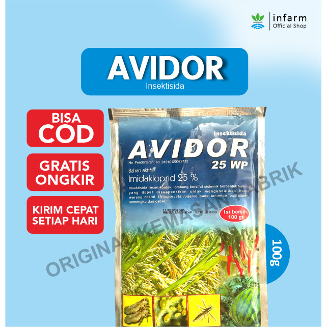 Infarm - Pestisida Avidor 100 Gram Insektisida Hama Tanaman Padi Cabai