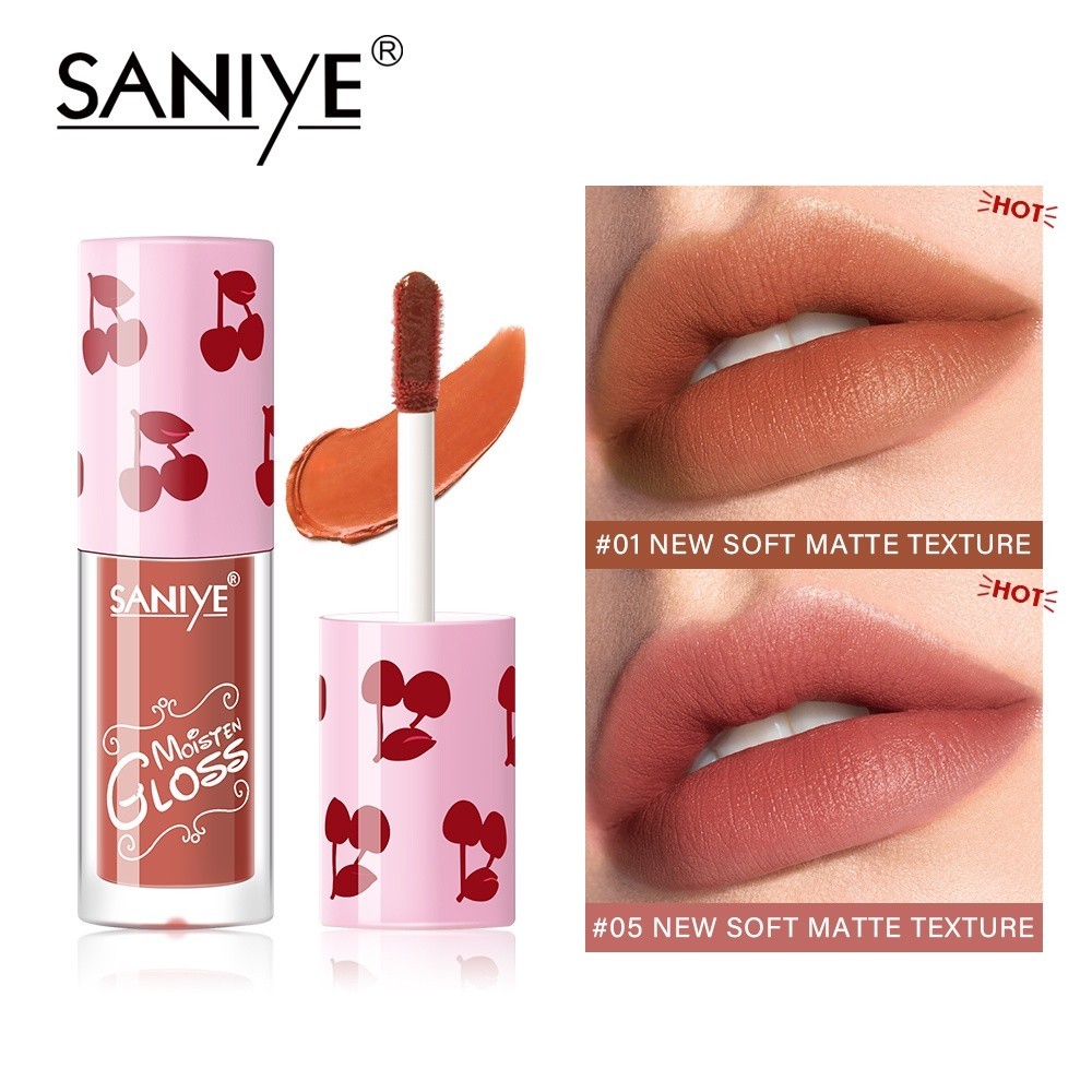 Saniye Matte Lip Tint Tahan Air Kosmetik 8 Warna