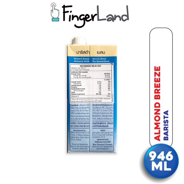 

ALMOND BREEZE Almond Milk Barista 946 Ml Susu Almond
