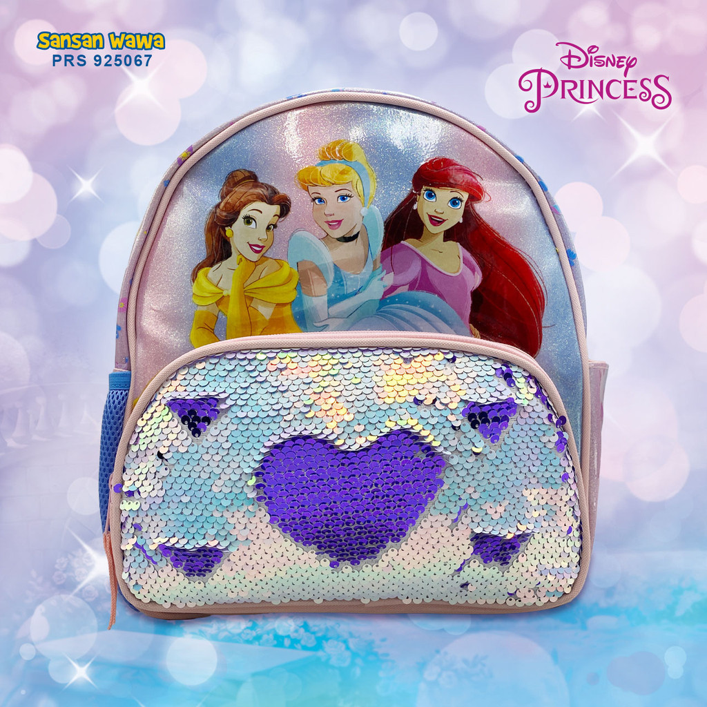 Disney Princess Tas Ransel Kecil Squin Blue Original