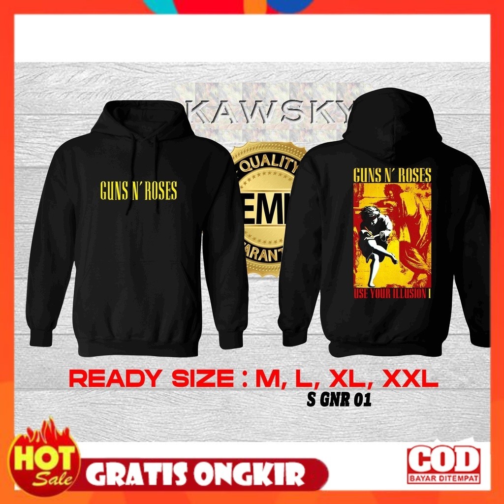 [PREMIUM ORIGINAL] Sweater GNR GUNS AND ROSES hoodie distro