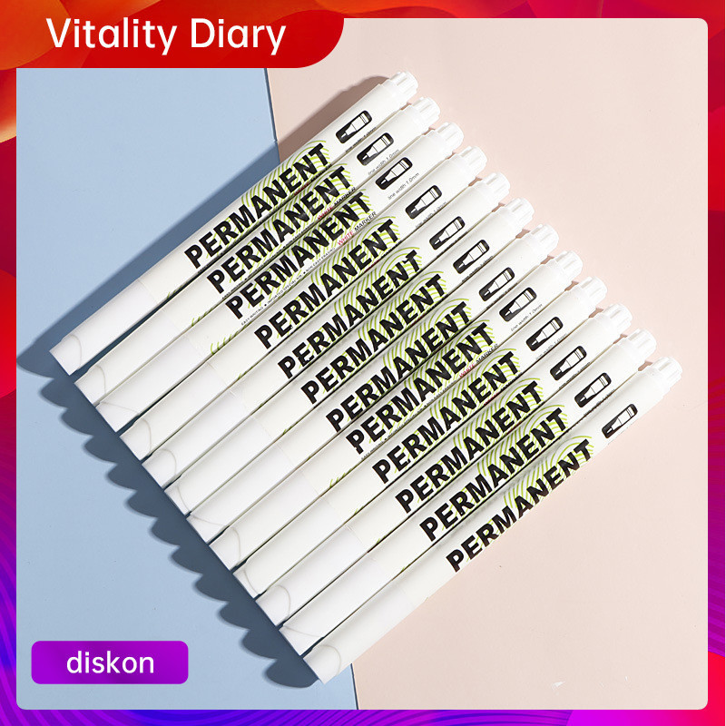 

【COD❤️】Pena Spidol Putih Pena Sorot Sketsa Pena Spidol Seni Pena Berminyak Tahan Air VDY