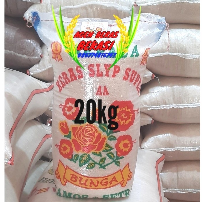 

BERAS MEDIUM SETRA RAMOS CAP BUNGA 20KG MURAH - 20 LITER