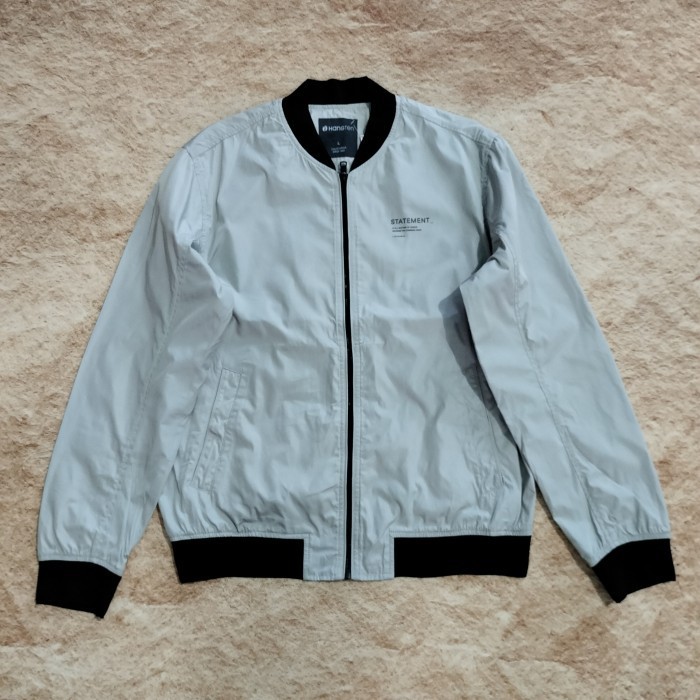 jaket bomber pria HANGTEN jaket parasut tipis casual motoran murah size L