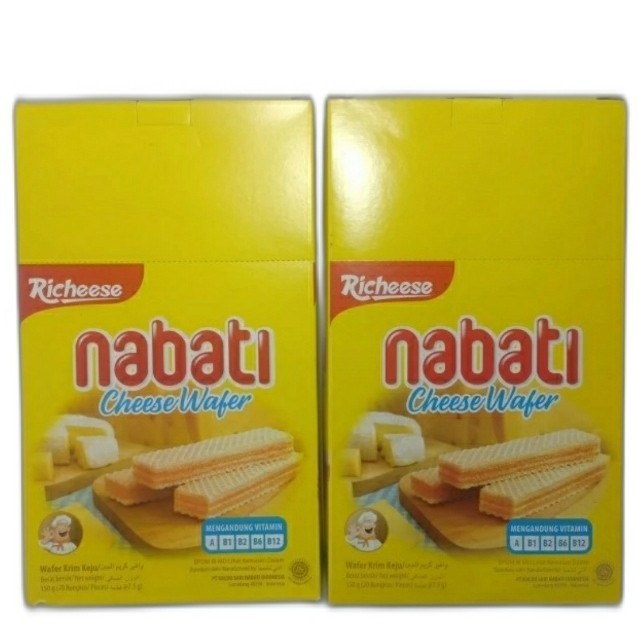 

Nabati Wafer Keju Richese Per Box isi 20 pcs @ gr