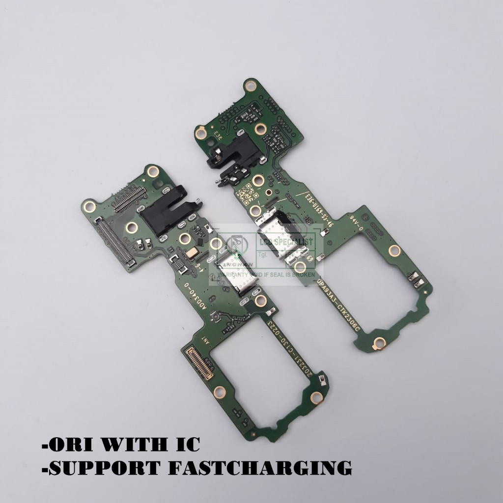 flexibel cas / board charger / papan cas oppo f17 pro/a93 4g/reno 4f/reno 5f +con h/f+mic ori with I