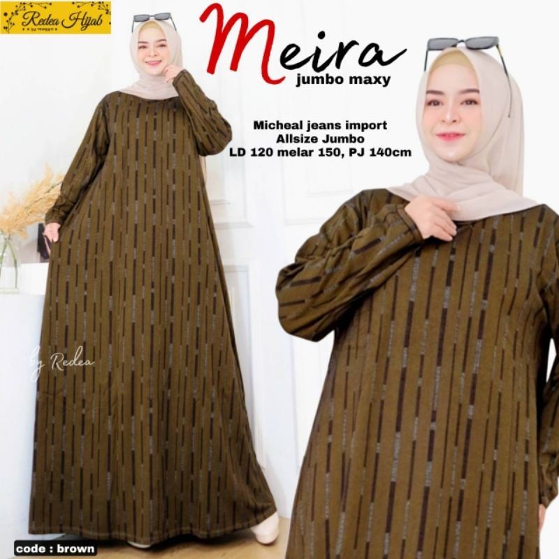 GAMIS JUMBO HARIAN KAOS DIANA DENIM LD 120 150 XXL XXXXL MEIRA MAXI DRES MUSLIM MOTIF TERBARU BAHAN 